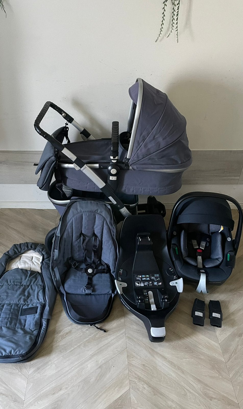 Super stoere Joolz Geo Blue 3-in-1 met zwarte details., Combiwagen, Ophalen, Overige merken, Luchtbanden