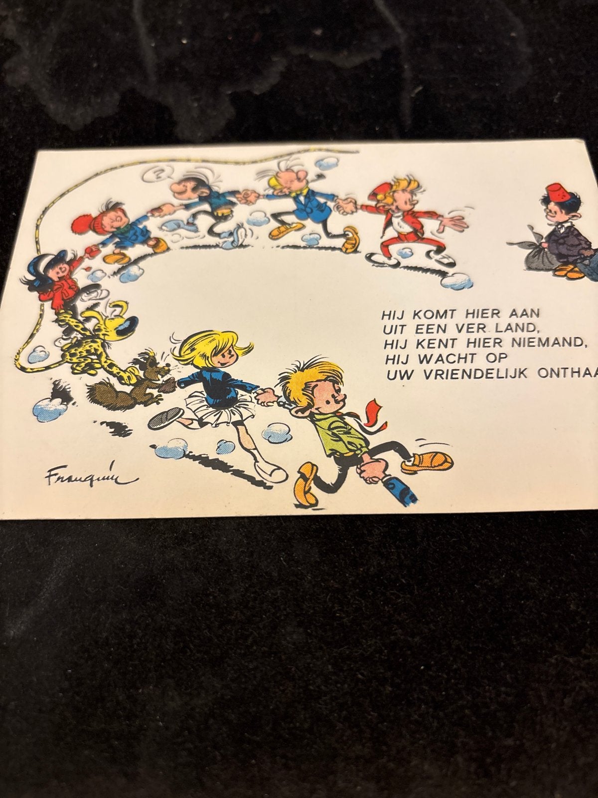 Vintage Ansichtkaart Franquin 'Kinderen in Nood' 1968, Verzamelen, Ophalen of Verzenden, 1960 tot 1980, Ongelopen