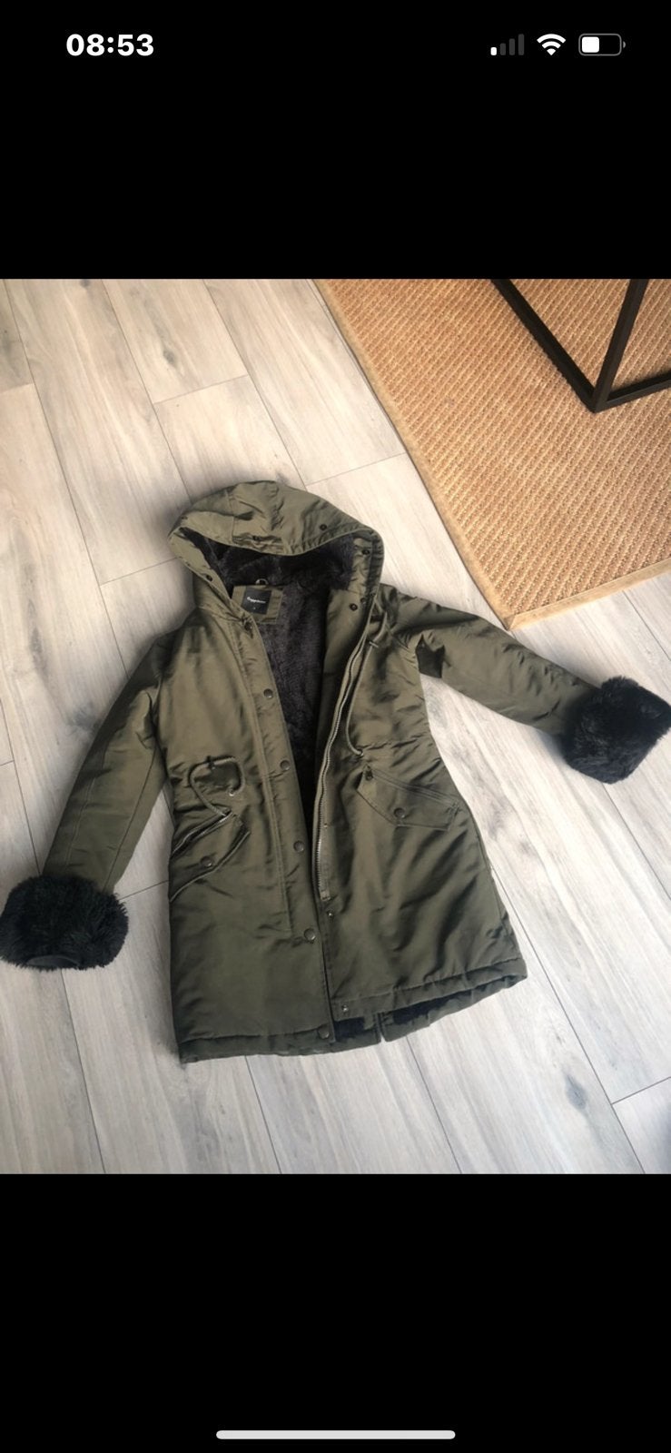 Nieuwe parka gevoerd, Ophalen of Verzenden, Zo goed als nieuw, Maat 36 (S), Zwart