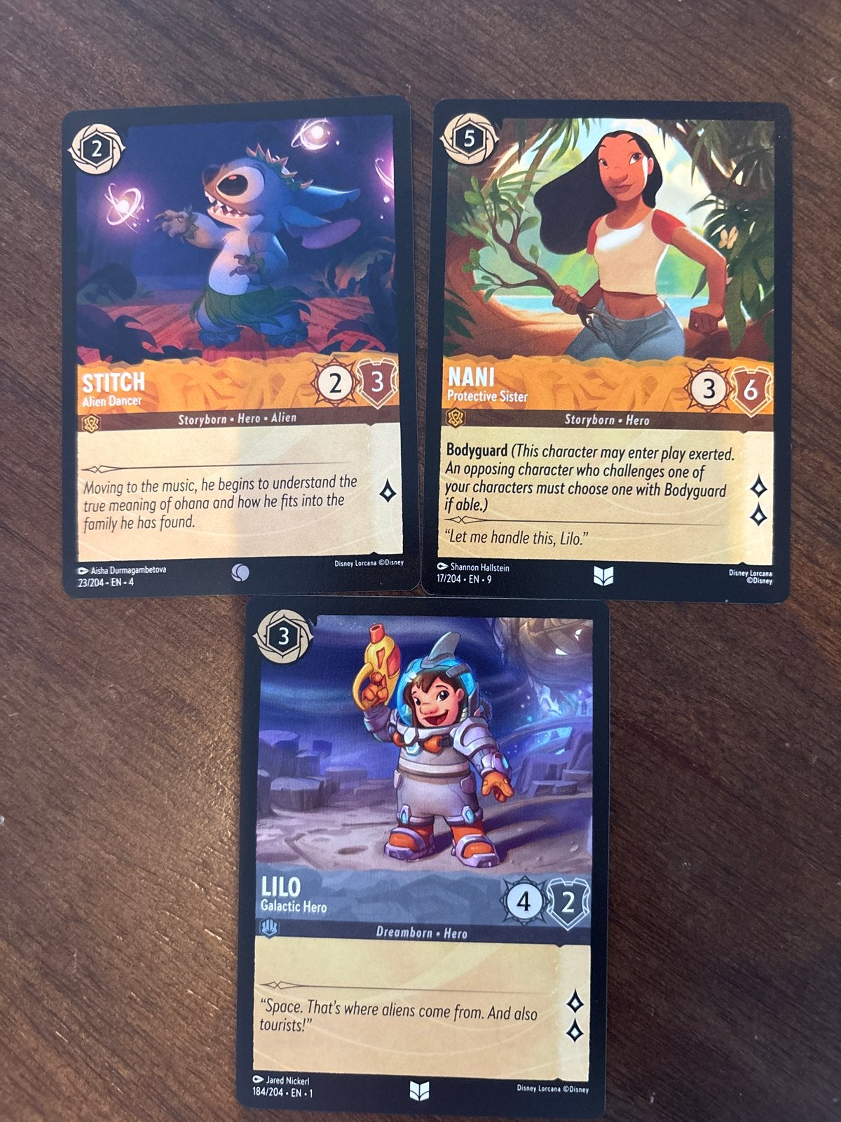 Disney Lorcana Lilo & Stitch Kaarten Set, Ophalen of Verzenden, Overige figuren, Zo goed als nieuw, Plaatje of Poster