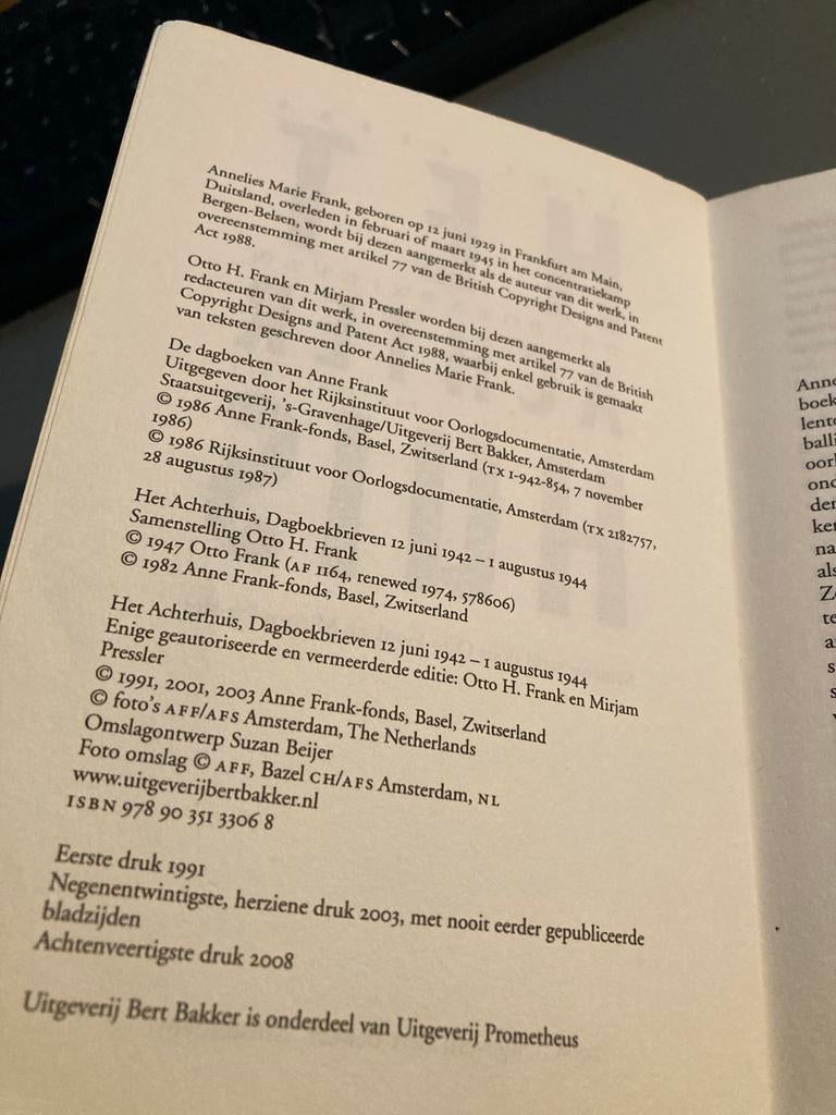 Het Achterhuis - Anne Frank (Herziene Druk 2003), Boeken, Ophalen of Verzenden, Zo goed als nieuw