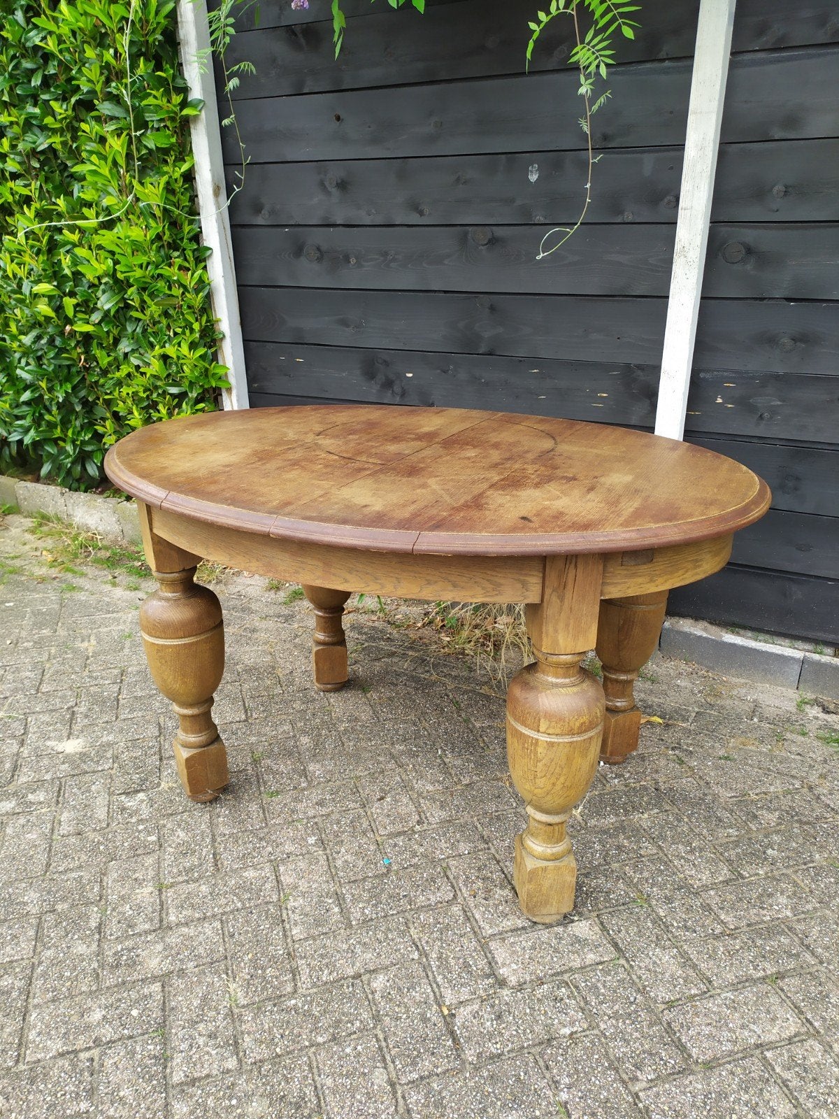 Antieke ovale eettafel van eikenhout, Antiek en Kunst, Antiek | Meubels | Tafels, Ophalen