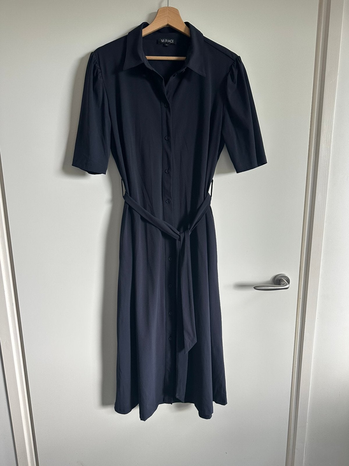 Blousejurk Mi Piace, XL, travelstof, donkerblauw, Kleding | Dames, Blauw, Maat 42/44 (L), Ophalen of Verzenden, Zo goed als nieuw