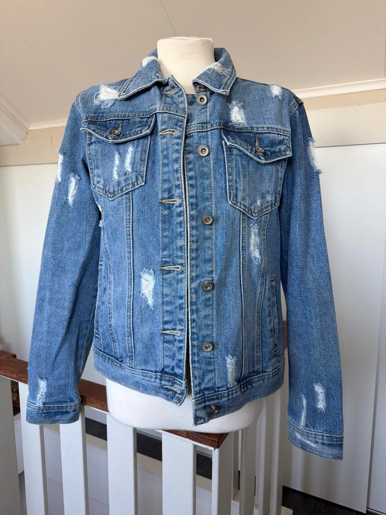 G-smack spijkerjack met 'Bike Week' opdruk - Maat M, Ophalen of Verzenden, Gedragen, Maat 38/40 (M), Blauw