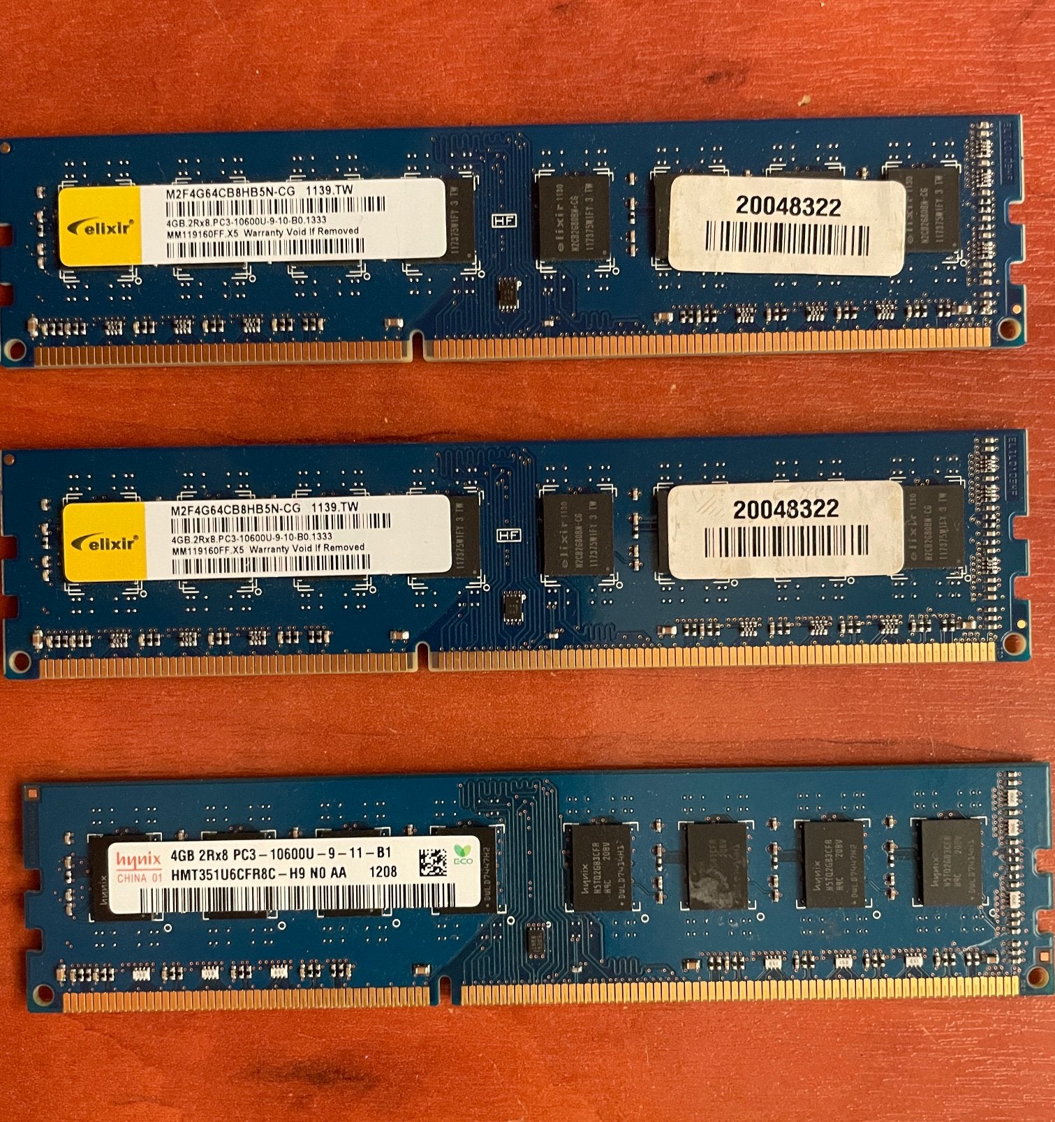 3x 4Gb DDR 3-1333 RAM geheugen voor PC, DDR3, Ophalen of Verzenden, Zo goed als nieuw, Desktop