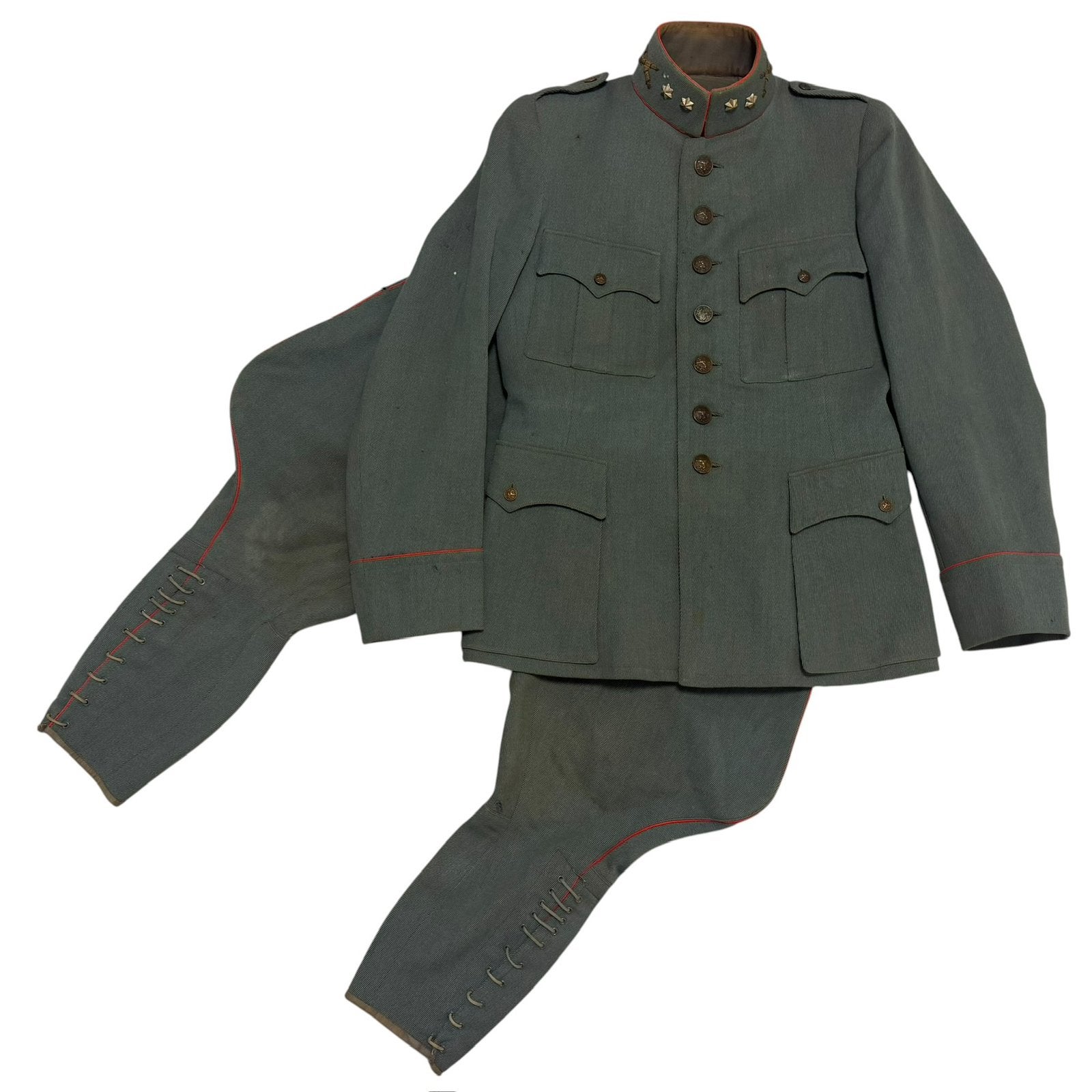 Nederlands 1e luitenant artillerie uniform pre 1940, Verzamelen, Verzenden, Nederland, Kleding of Schoenen