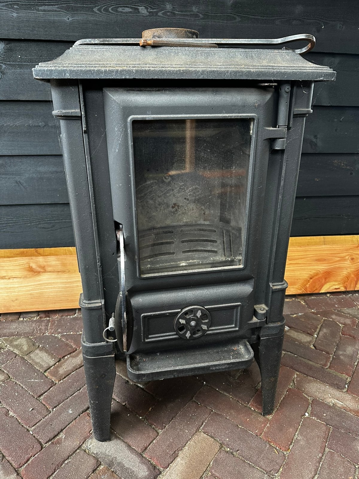 FUNDICIO - Gietijzeren houtkachel ARINA 6,5 kW, Ophalen, Gebruikt, Houtkachel, Vrijstaand
