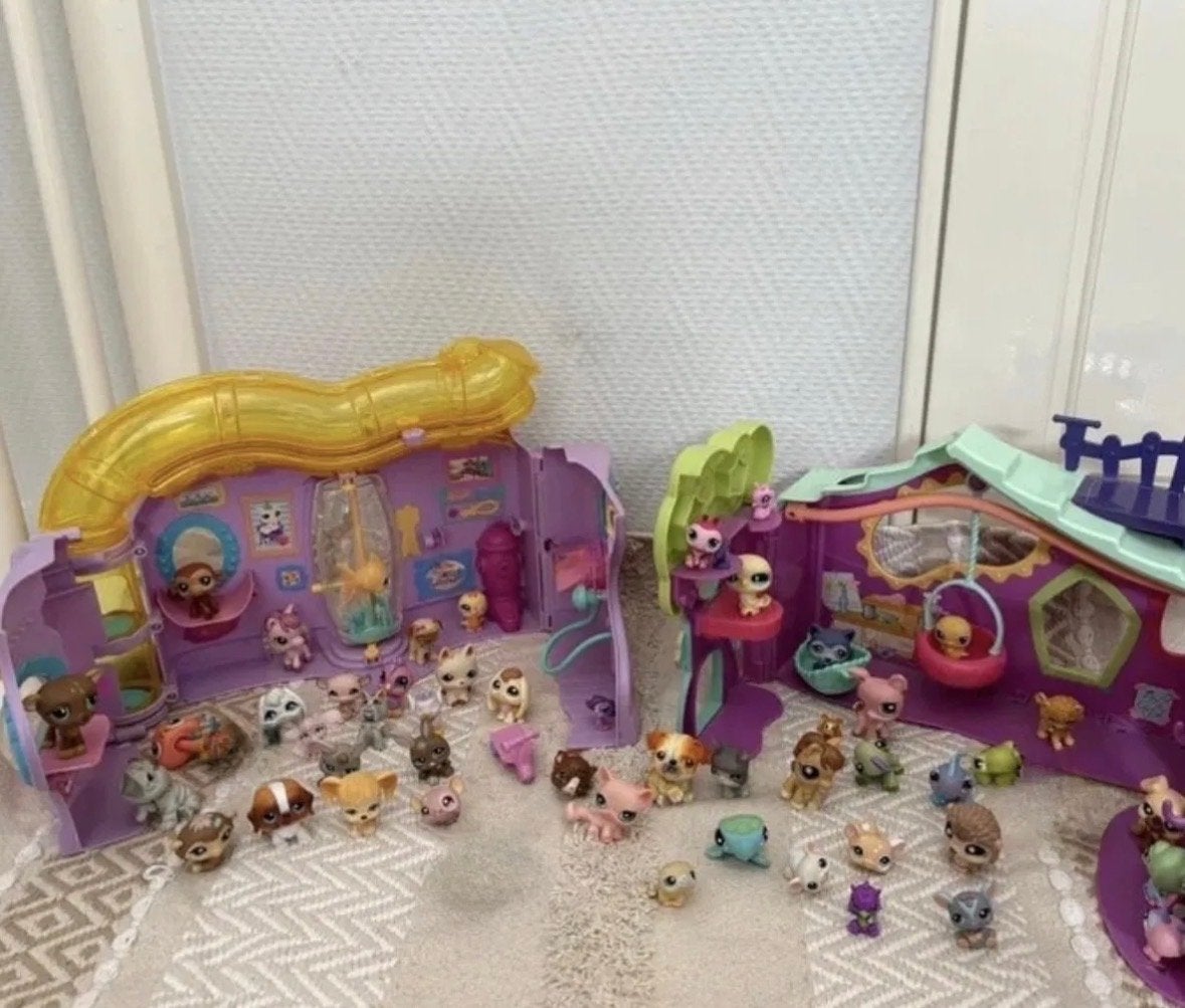 Grote Littlest Pet Shop collectie met huizen en veel dieren, Ophalen of Verzenden, Gebruikt, Meisje