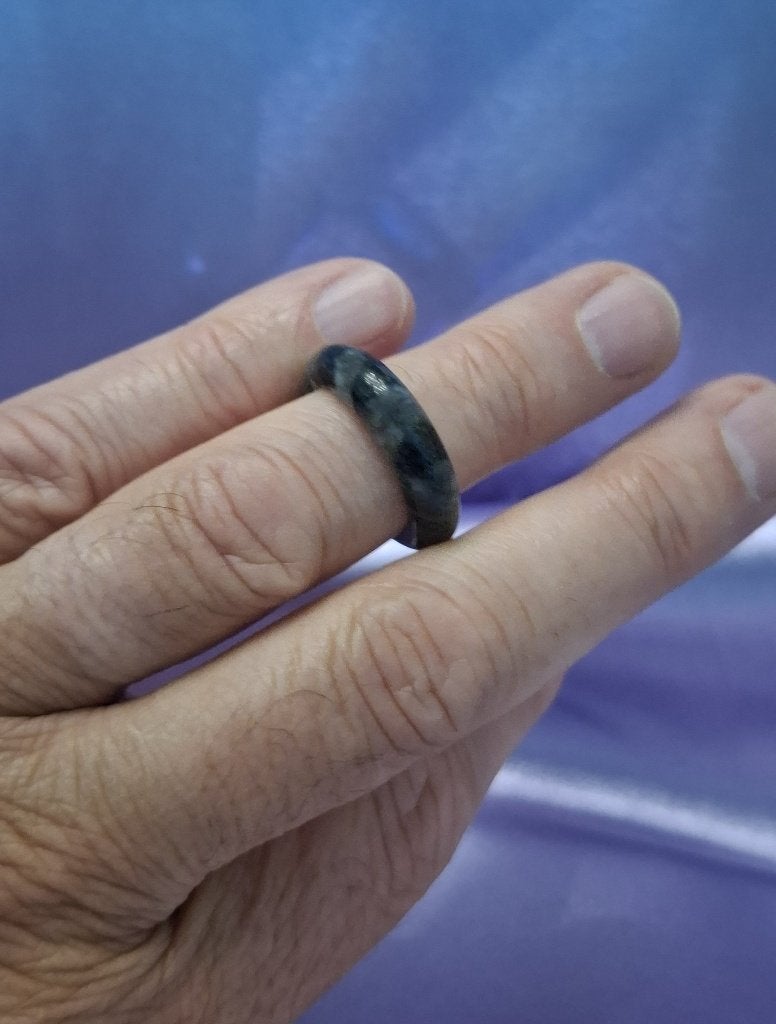 Bandring grijze labradoriet Ø 18,0 mm, Verzenden, Nieuw, Grijs, Dame