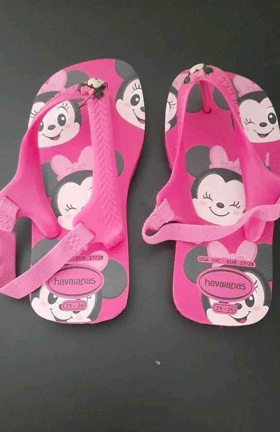 Nieuwe Havaianas Minnie Mouse slippers maat 25/26, Kinderen en Baby's, Kinderkleding | Schoenen en Sokken, Gebruikt, Meisje, Schoenen