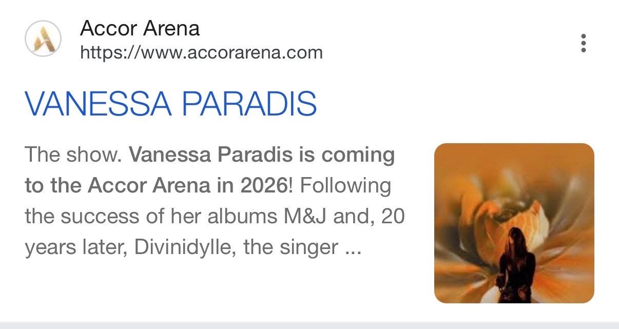 Vanessa Paradis concert kaarten 2x, Tickets en Kaartjes, Twee personen