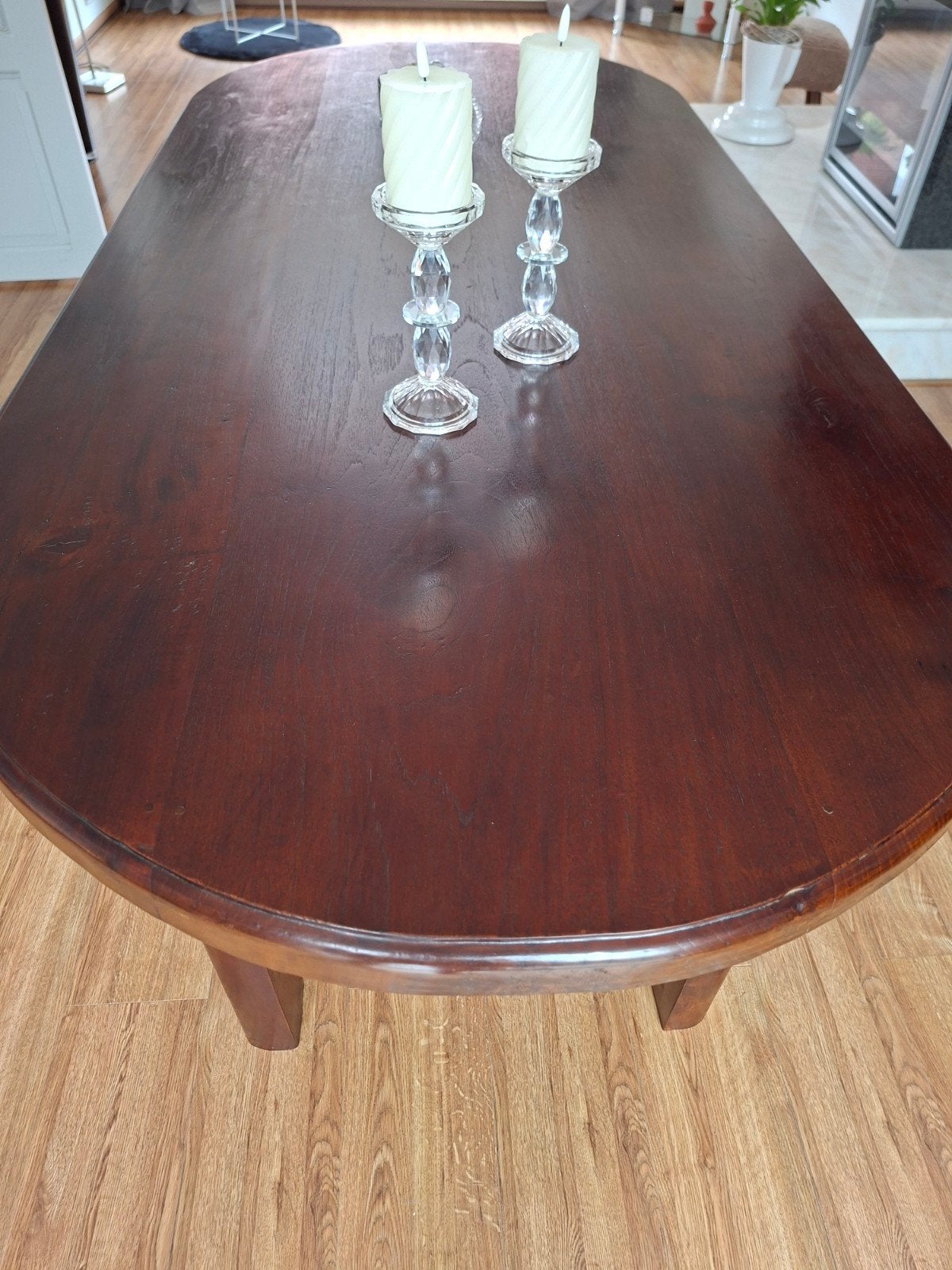 Houten eettafel - Klassiek en robuust, Ophalen, Gebruikt, Klassiek, 50 tot 100 cm