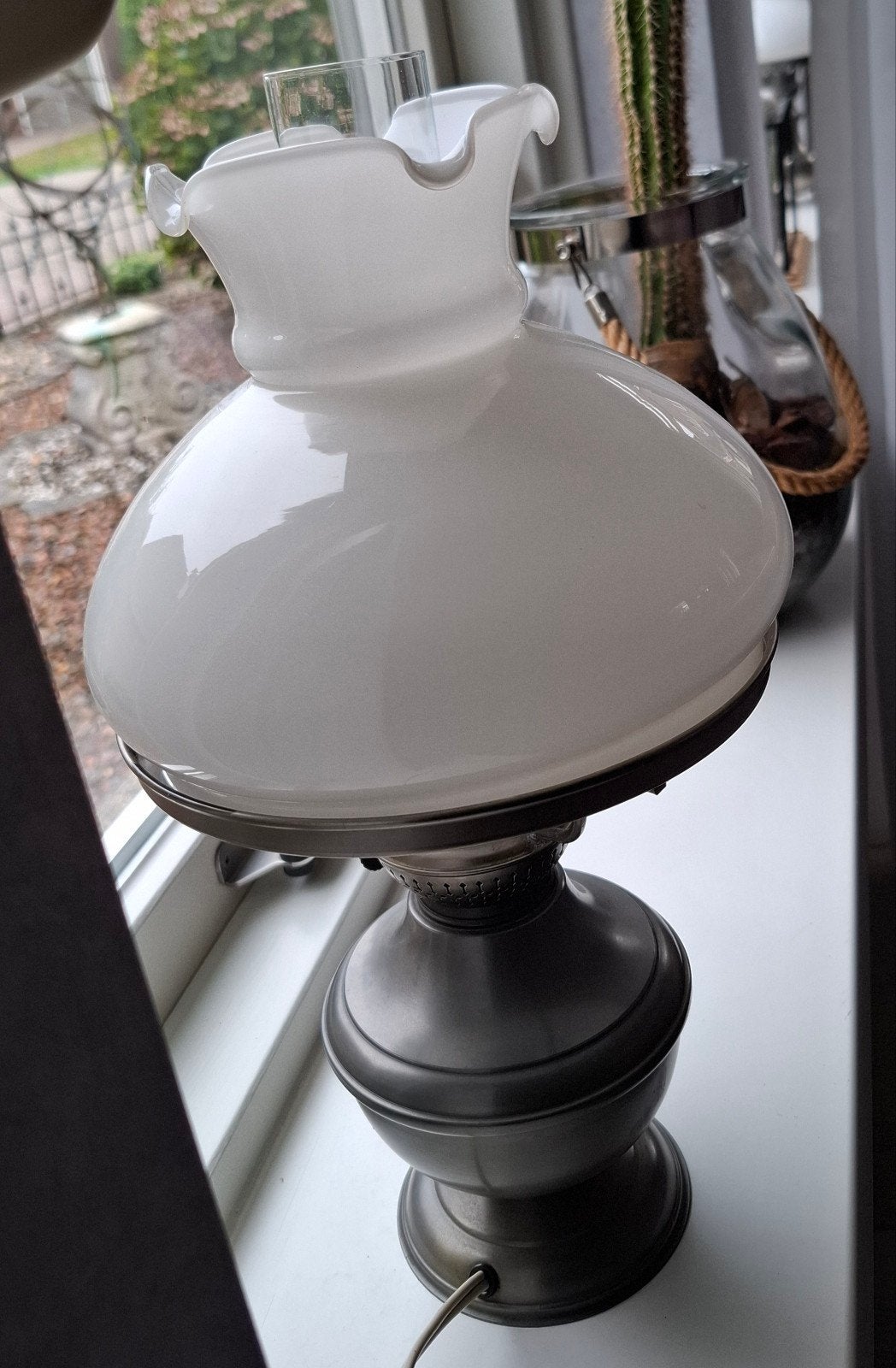 2 tinnen tafellampjes, Ophalen