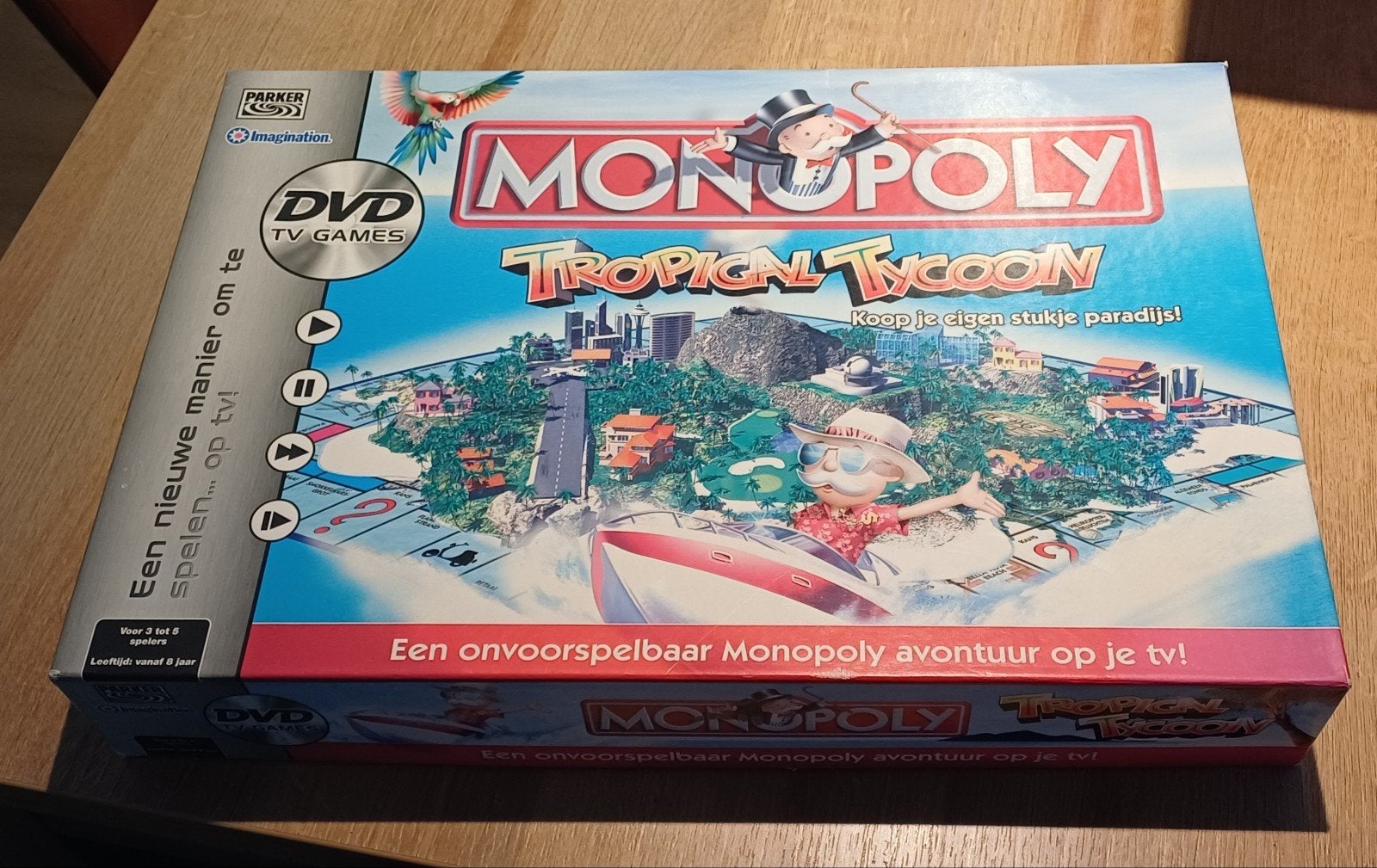 Monopoly tropical tycoon inclusief DVD, Drie of vier spelers, Ophalen, Gebruikt, Parker