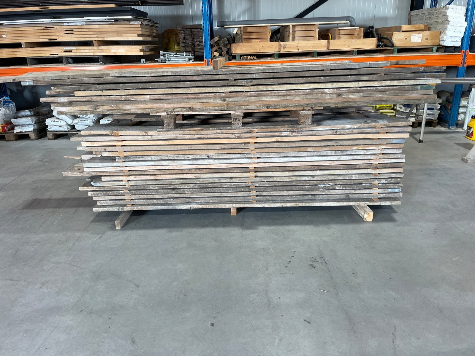 Te koop gedroogde gebruikte steigerplanken, Gebruikt, 25 tot 50 mm, Ophalen of Verzenden, Plank