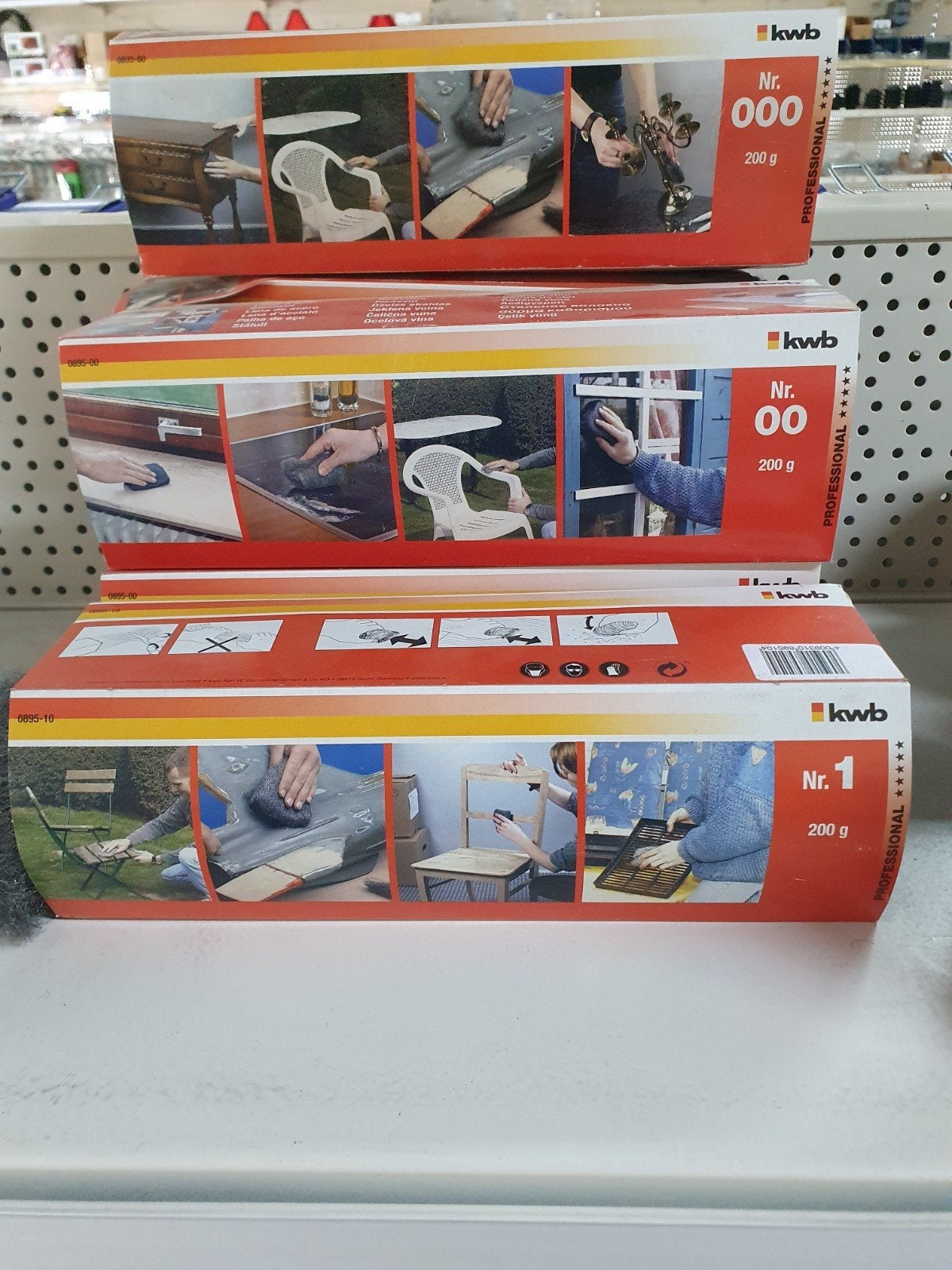 KWB Staalwol Set (Nr. 000, 00, 1) - 3x200g, Ophalen of Verzenden, Nieuw