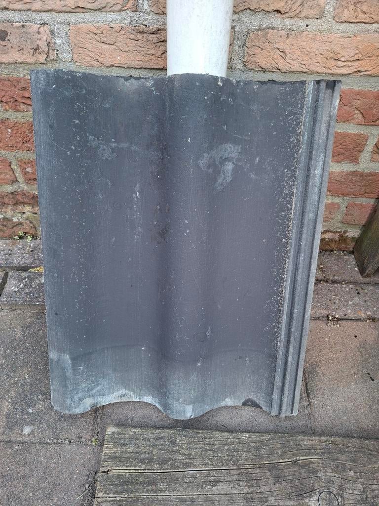 Beton dakpan van leeuwen tegelen, Ophalen, Gebruikt, Steen of Klei, Zwart
