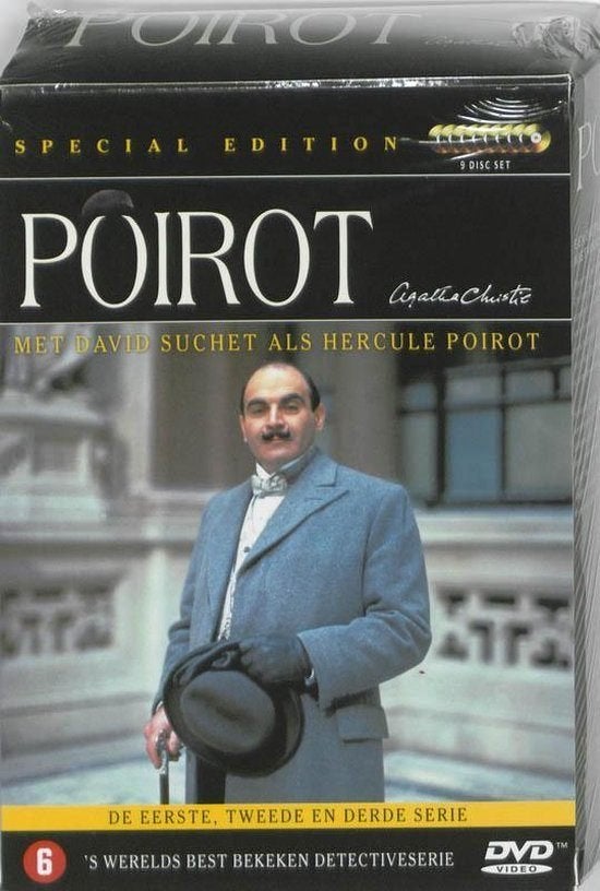 Poirot Seizoen 1 t/m 3 - 9 DVD's in Box, Ophalen of Verzenden, Gebruikt, Boxset