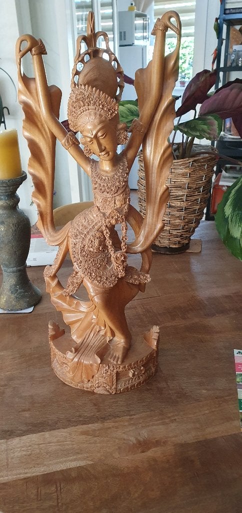 Balinees houtsnijwerk, Antiek en Kunst, Ophalen, Houtsnijwerk, 50 - 100 cm, Handgemaakt