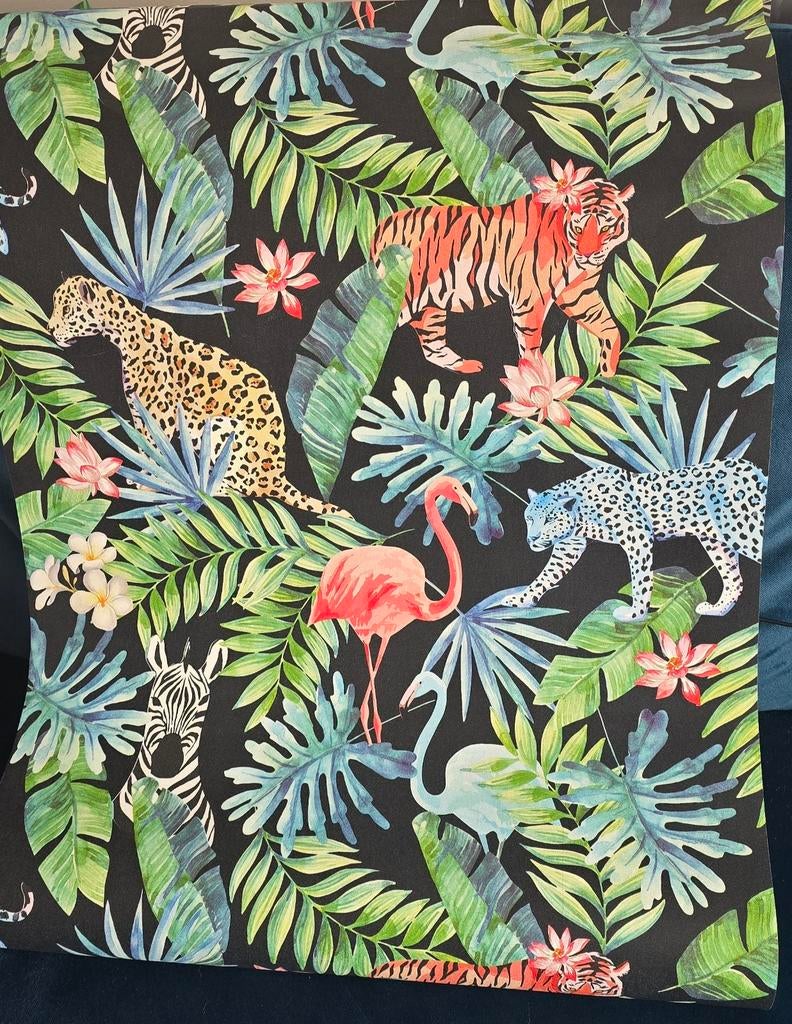 Jungle behang, Huis en Inrichting, Stoffering | Behang, Ophalen of Verzenden, 25 tot 50 m²