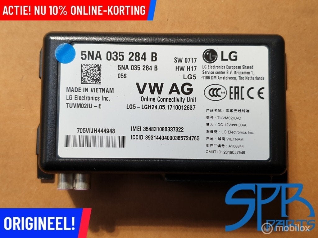 5NA035284B Online Diensten Module Golf 7 VII 7.5 Skoda Super, Gebruikt, Volkswagen, Ophalen of Verzenden, Volkswagen