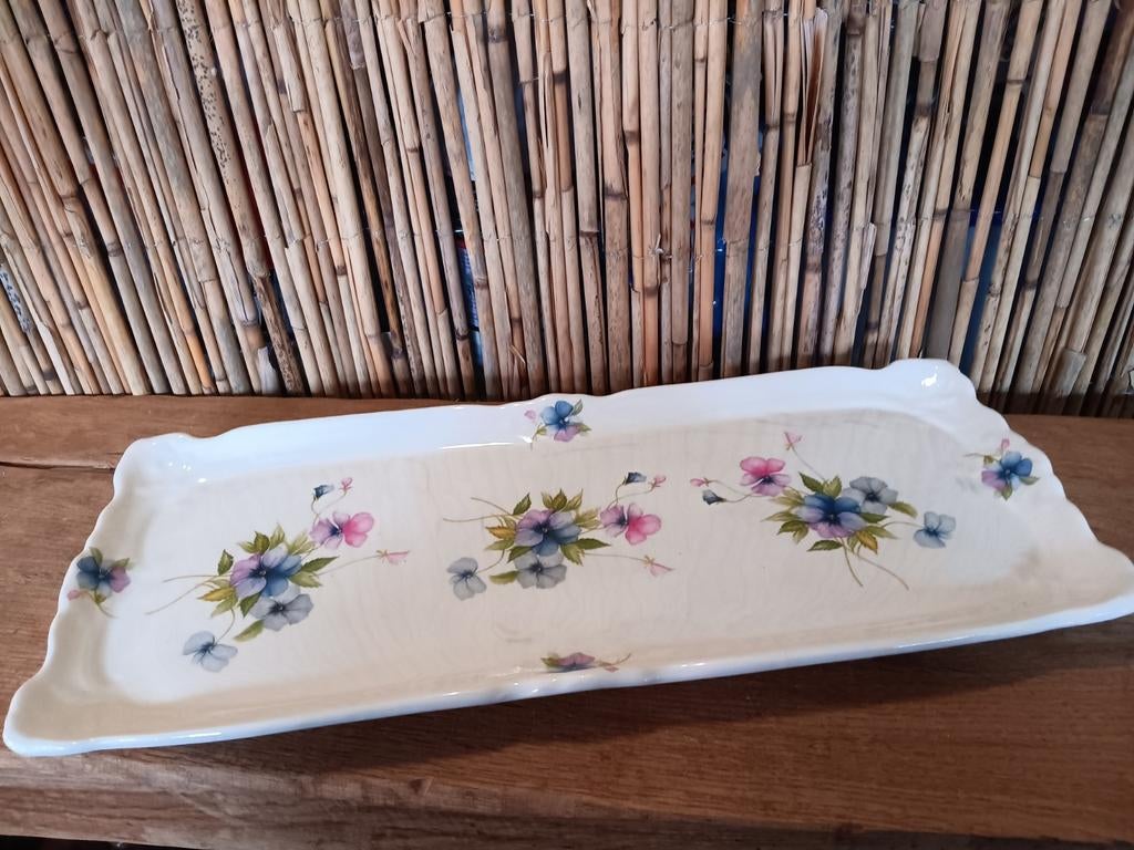 Brocante cakeschaal, Ophalen of Verzenden