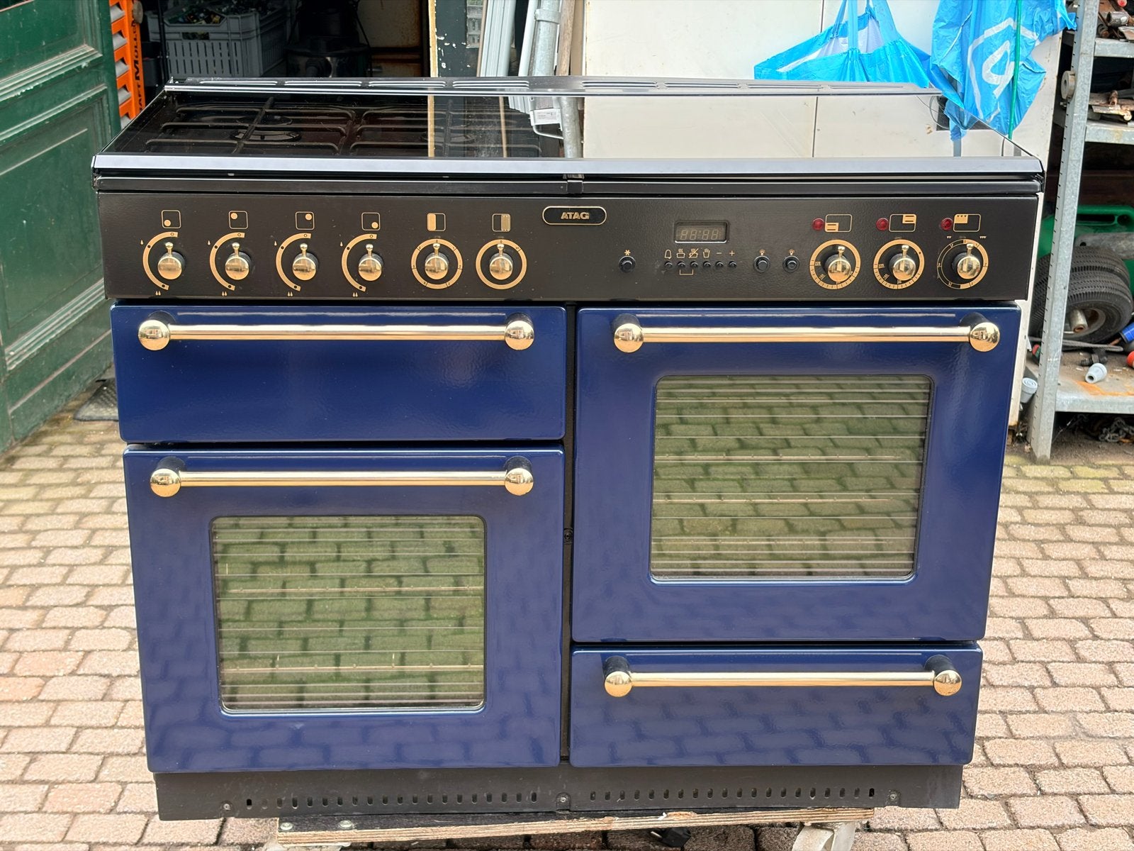 ATAG Rangemaster 110 Gasfornuis met 2 Ovens, grill, warmhoud, Ophalen, Gebruikt, 60 cm of meer, Grill