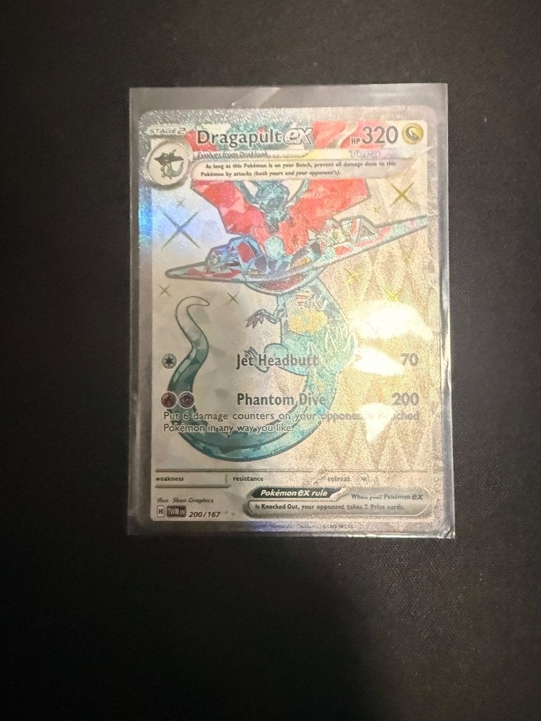 Dragapult EX 200/167, Ophalen of Verzenden, Zo goed als nieuw, Losse kaart