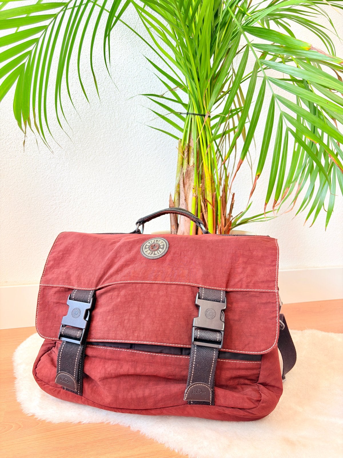 Kipling Schoudertas/Laptoptas - Bordeauxrood, Verzenden, Gebruikt, Rood, Schoudertasje