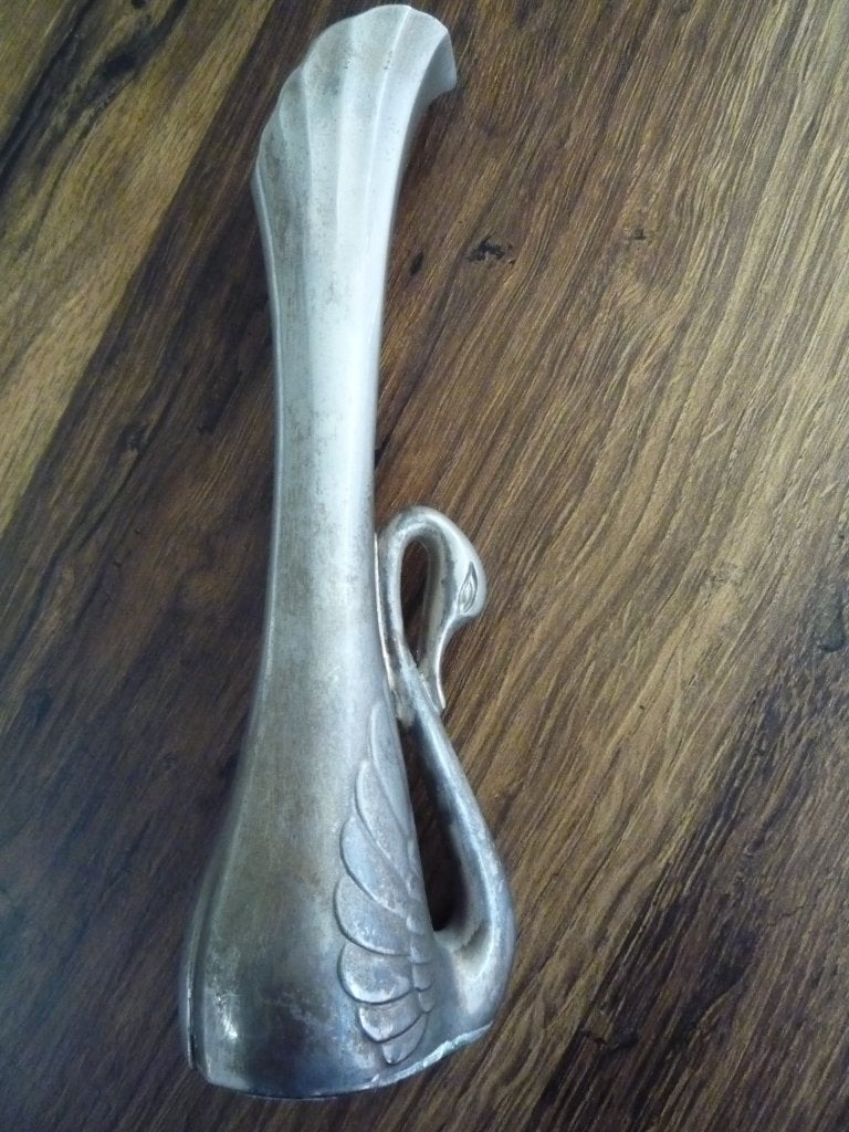 klein antiek brocante zwanen vaasje, Ophalen of Verzenden