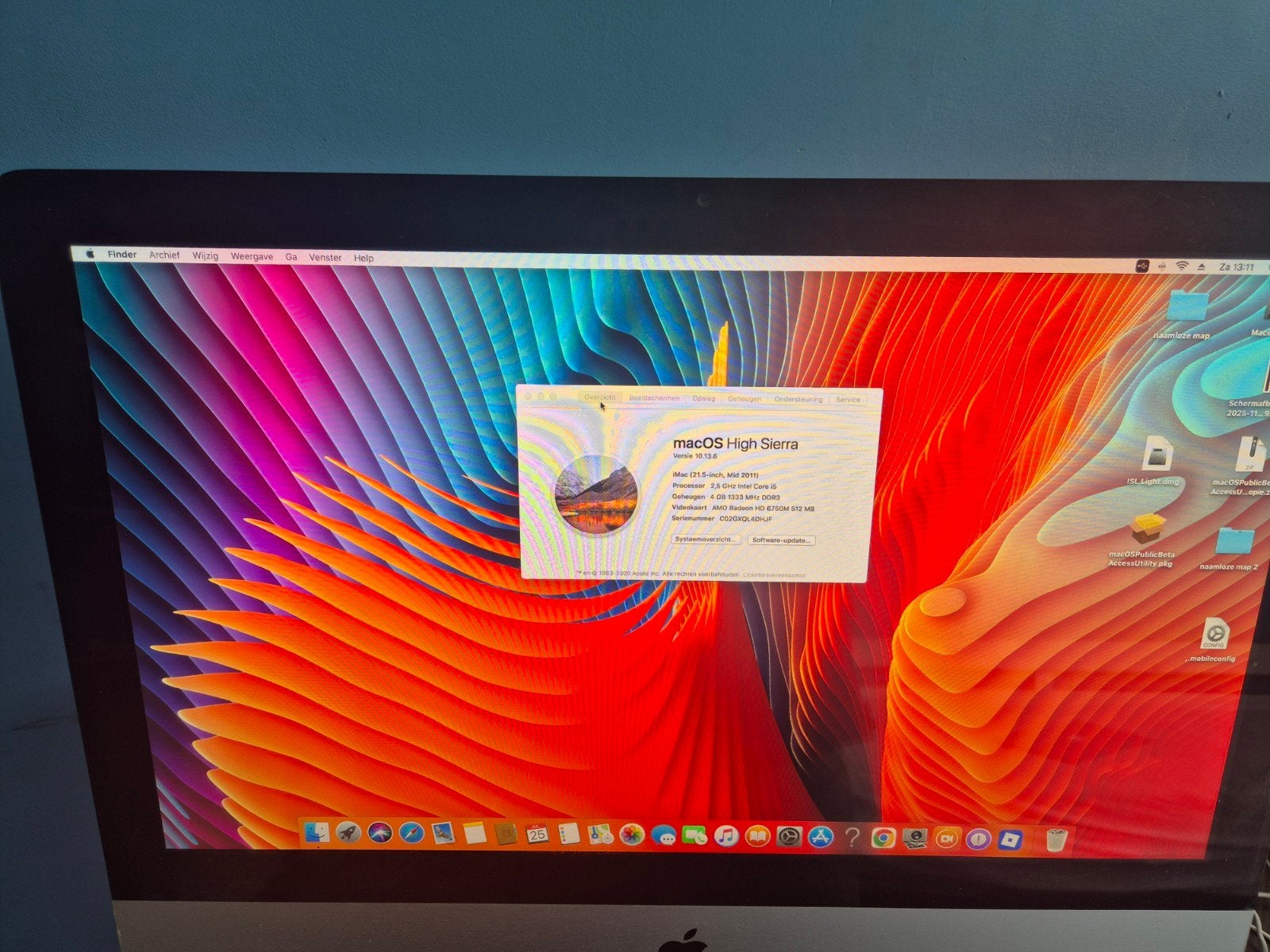 Apple iMac 21.5-inch (Mid 2011) - macOS High Sierra, Gebruikt, 2 tot 3 Ghz, IMac, Onbekend