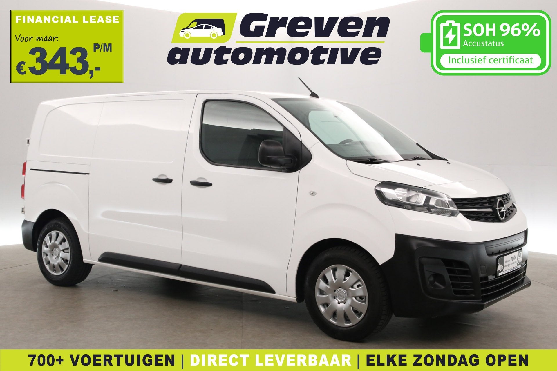 Peugeot e-Expert Opel Vivaro-e L2H1 75 kWh | Snelladen | SOH, Auto's, Bestelauto's, 136 pk, Gebruikt, Wit, 75 kWh