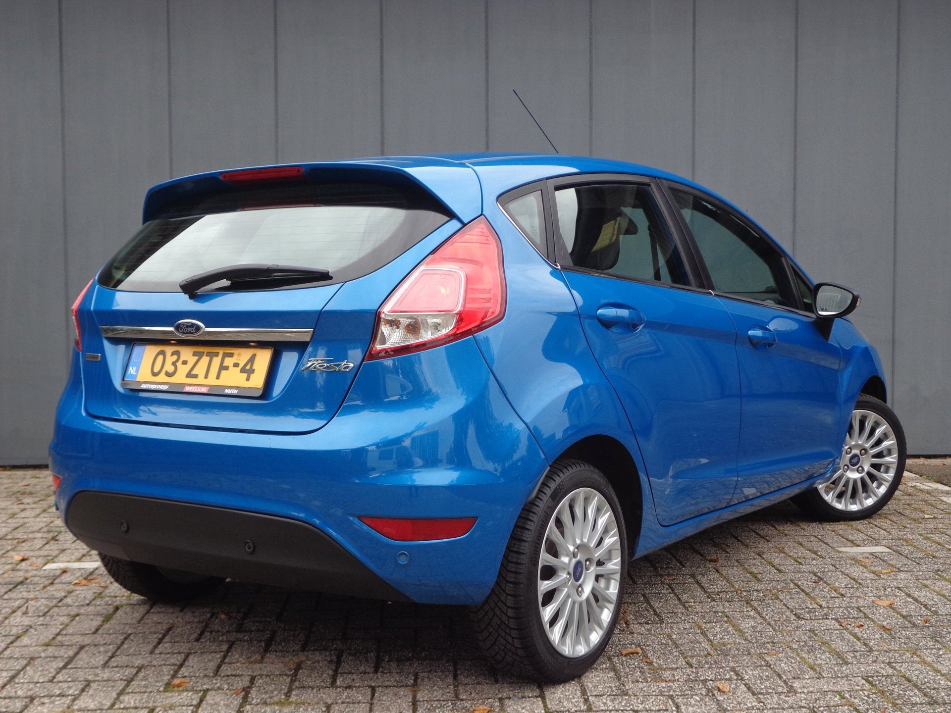 Ford Fiesta 1.0 EcoBoost Titanium Top Staat, 1EigDealer Ondr, Auto's, Voorwielaandrijving, 101 pk, Blauw, Alcantara