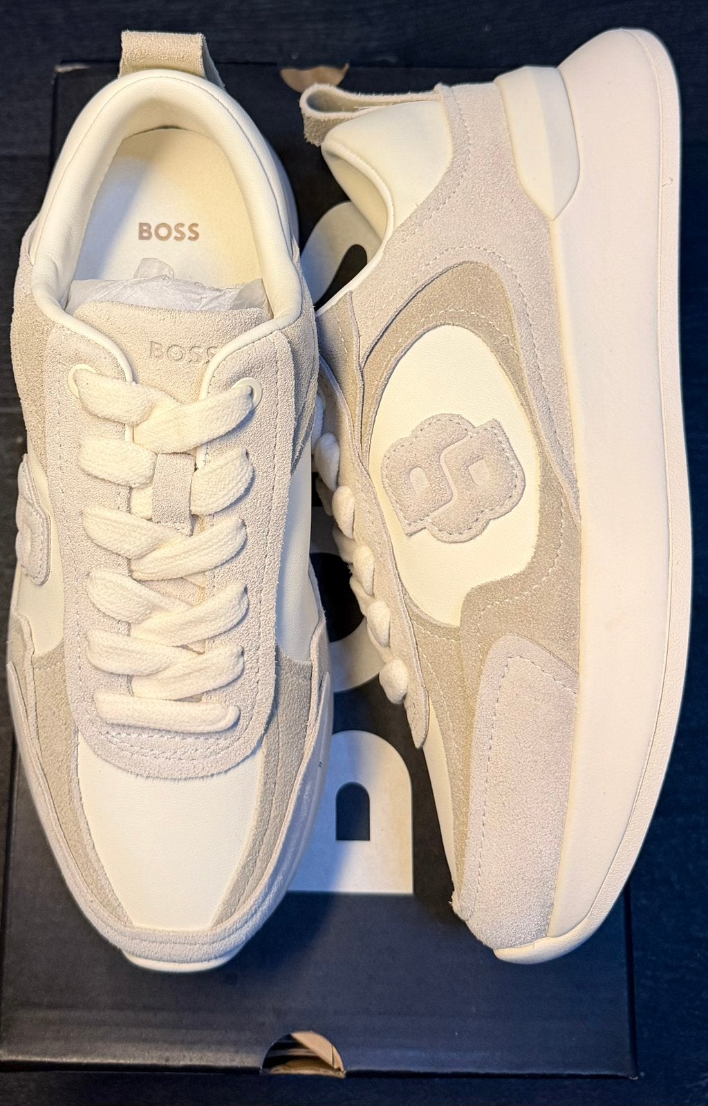 Hugo Boss Damen sneaker Beige/ Creme Gr.37 neue mit Etikett, Kleding | Dames, Verzenden, Nieuw, Beige, Sportschoenen