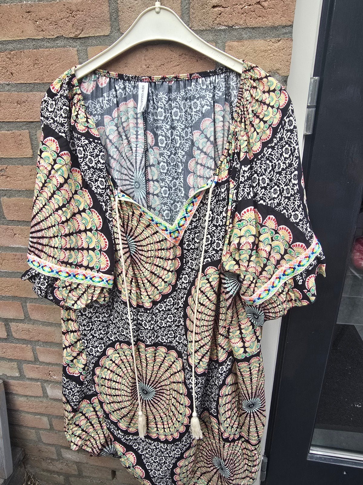 Bohemian Blouse/Tuniek Maat 50/52, Kleding | Dames, Grote Maten, Ophalen of Verzenden, Zo goed als nieuw, Meerkleurig, Blouse of Tuniek