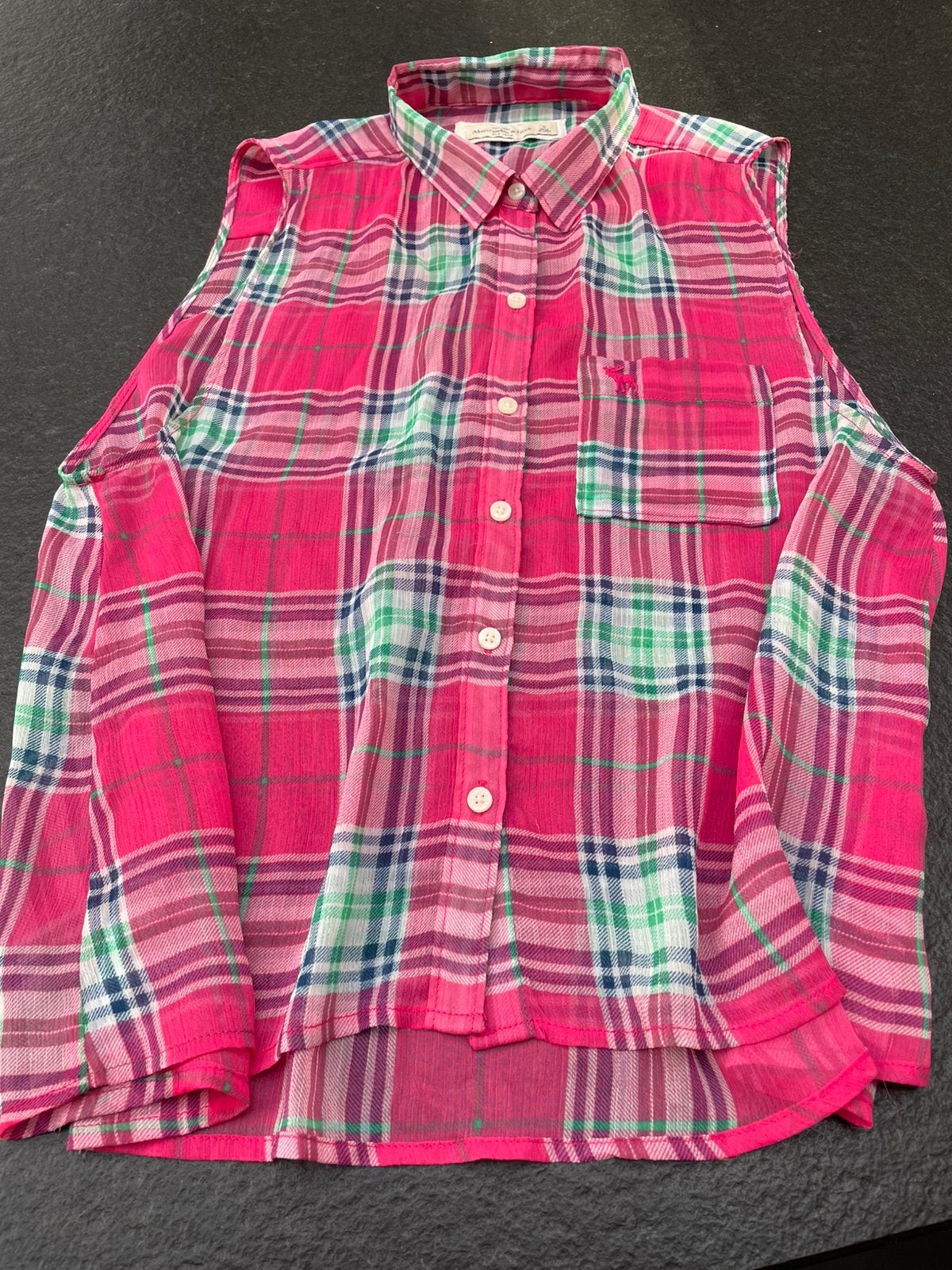 Abercrombie&Fitch mouwloze blouse, Ophalen of Verzenden, Zo goed als nieuw, Maat 36 (S), Roze