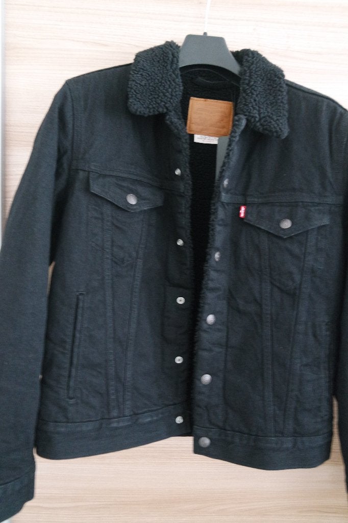 Nieuw Levi`s Sherpa Trucker heren, maat S, Verzenden, Zwart, Nieuw, Levi`s