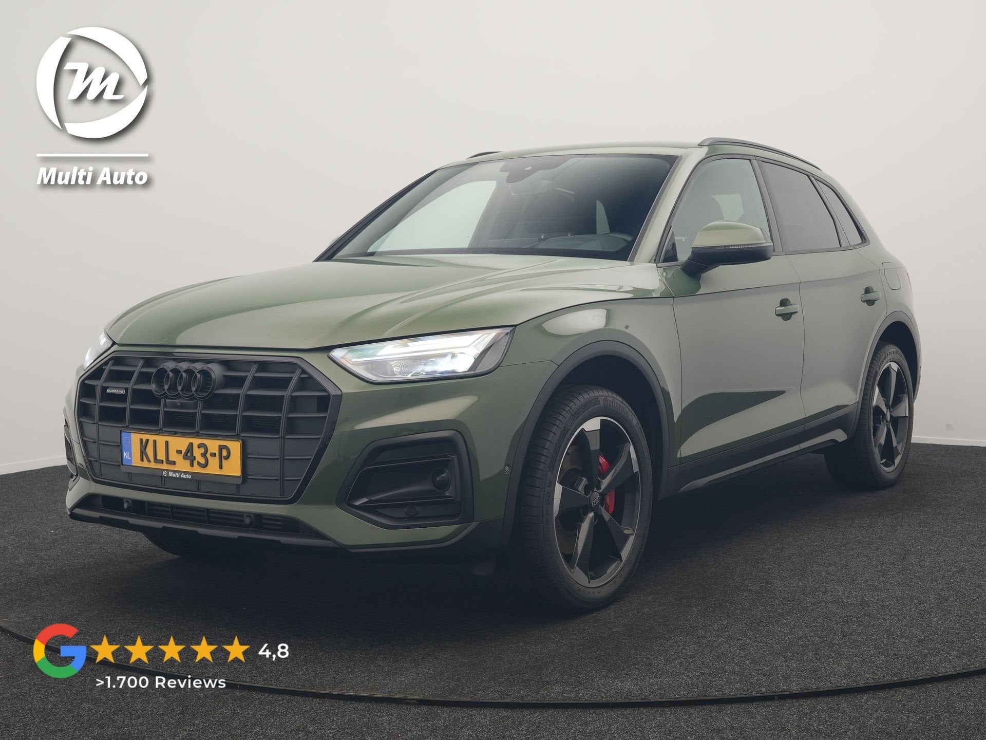 Audi Q5 50 TFSI e PHEV 300pk Dealer O.H. | Trekhaak Af Fabri, Auto's, Automaat, Stof, Gebruikt, Zwart