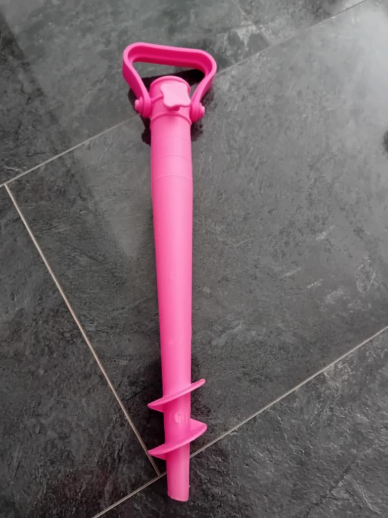 Roze parasolvoet/grondanker voor strandparasol, Ophalen of Verzenden