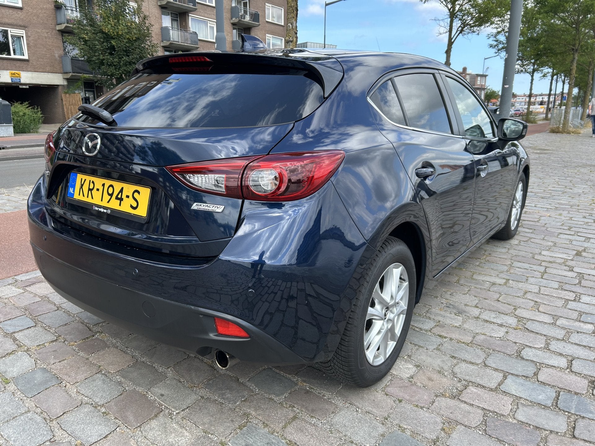 Mazda 3 2.0 TS+ airco/ecc navigatie keurige auto (bj 2014), Auto's, Voorwielaandrijving, Stof, Gebruikt, Zwart