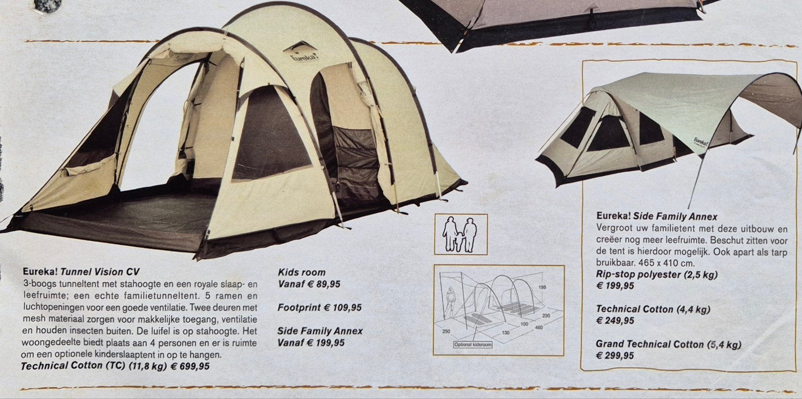 Kamperen1: Tent Eureka Tunnel Vision CV TC, Ophalen, Tot en met 4