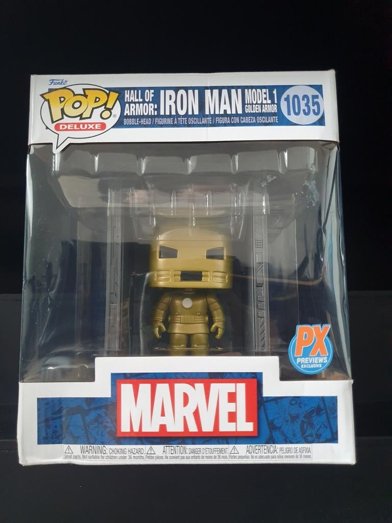 Funko Pop! Deluxe Marvel Iron Man Golden Armor 1035, Ophalen of Verzenden, Zo goed als nieuw