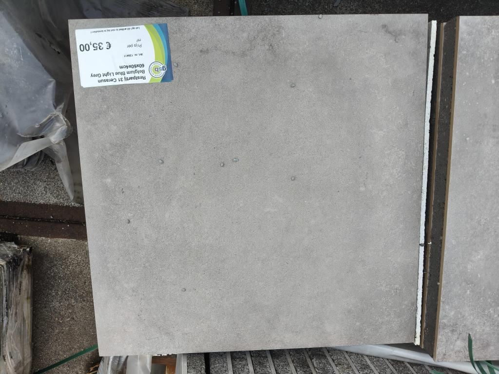 Kera Beton - Cerasun Light Grey - 60x60x4cm (prijs per m2), Ophalen, Nieuw, Minder dan 5 m², Beton