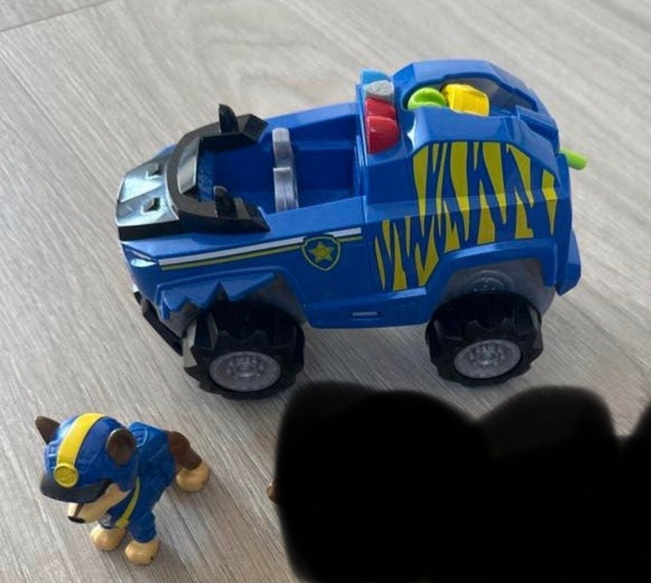 Paw Patrol Jungle Cruiser met Chase figuur, Ophalen of Verzenden, Gebruikt