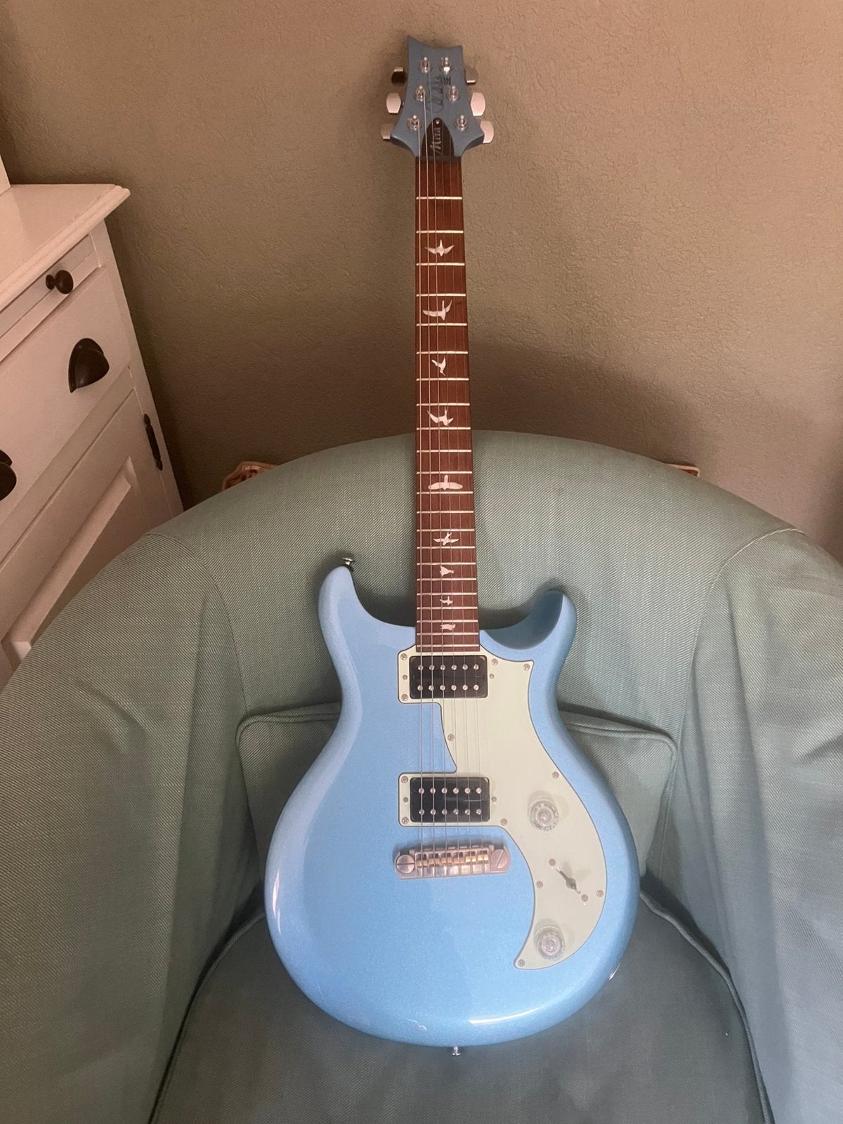 Te koop PRS SE Mira | Frost Blue Metalic | In nieuw staat, Muziek en Instrumenten, Ophalen, Zo goed als nieuw, Solid body, Paul Reed Smith