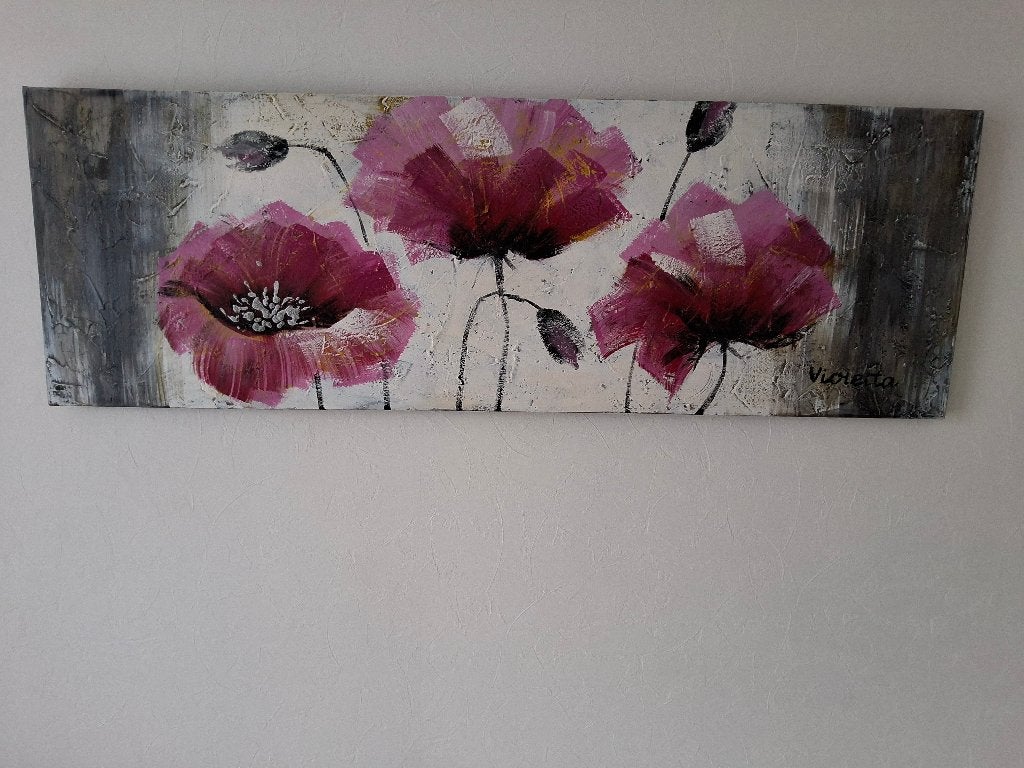 Schilderij, Ophalen of Verzenden, Overige stijlen, Handgeschilderd, Bloemen