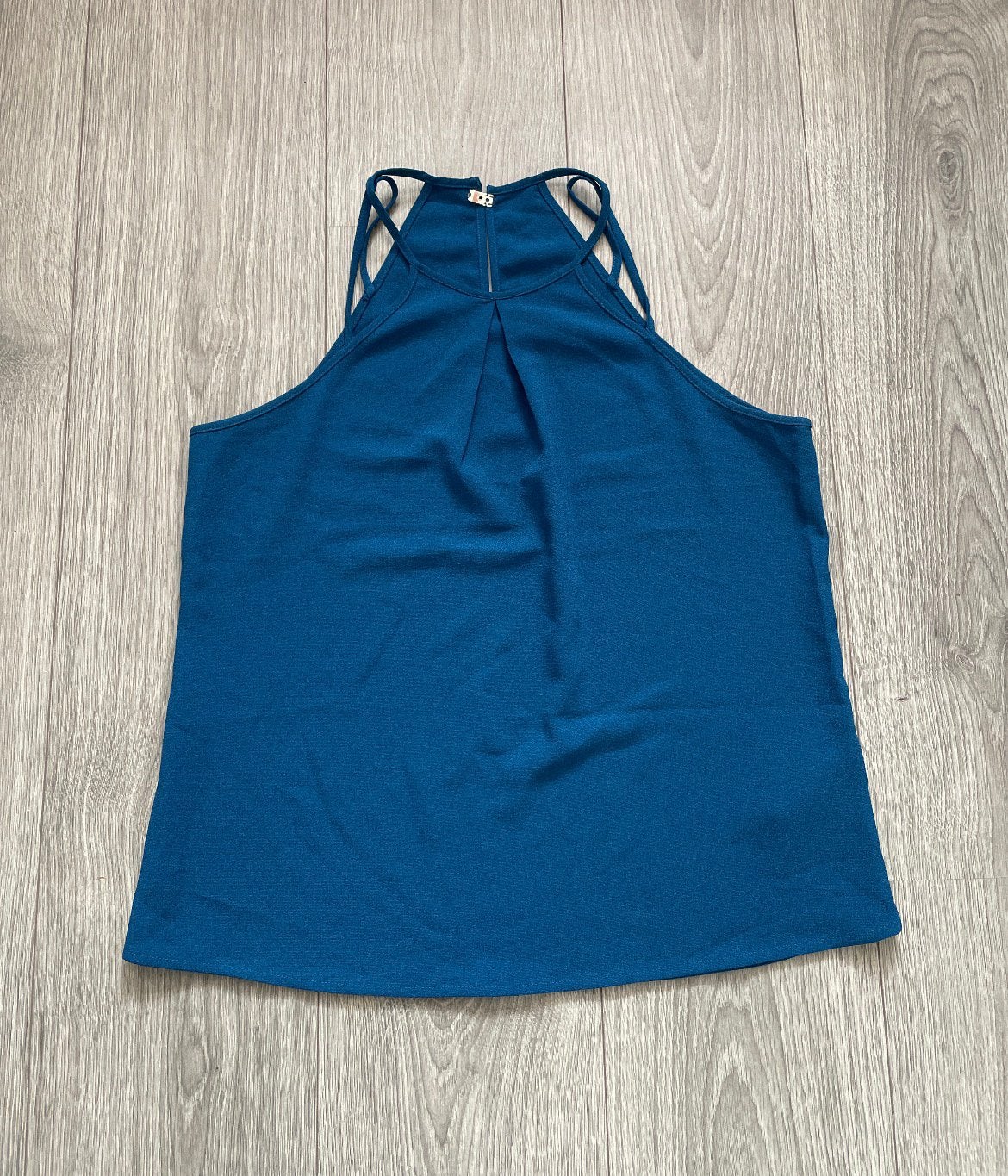 H&M dames blauwe halter top blouse mt 38, Maat 38/40 (M), Blauw, Ophalen of Verzenden, Zo goed als nieuw