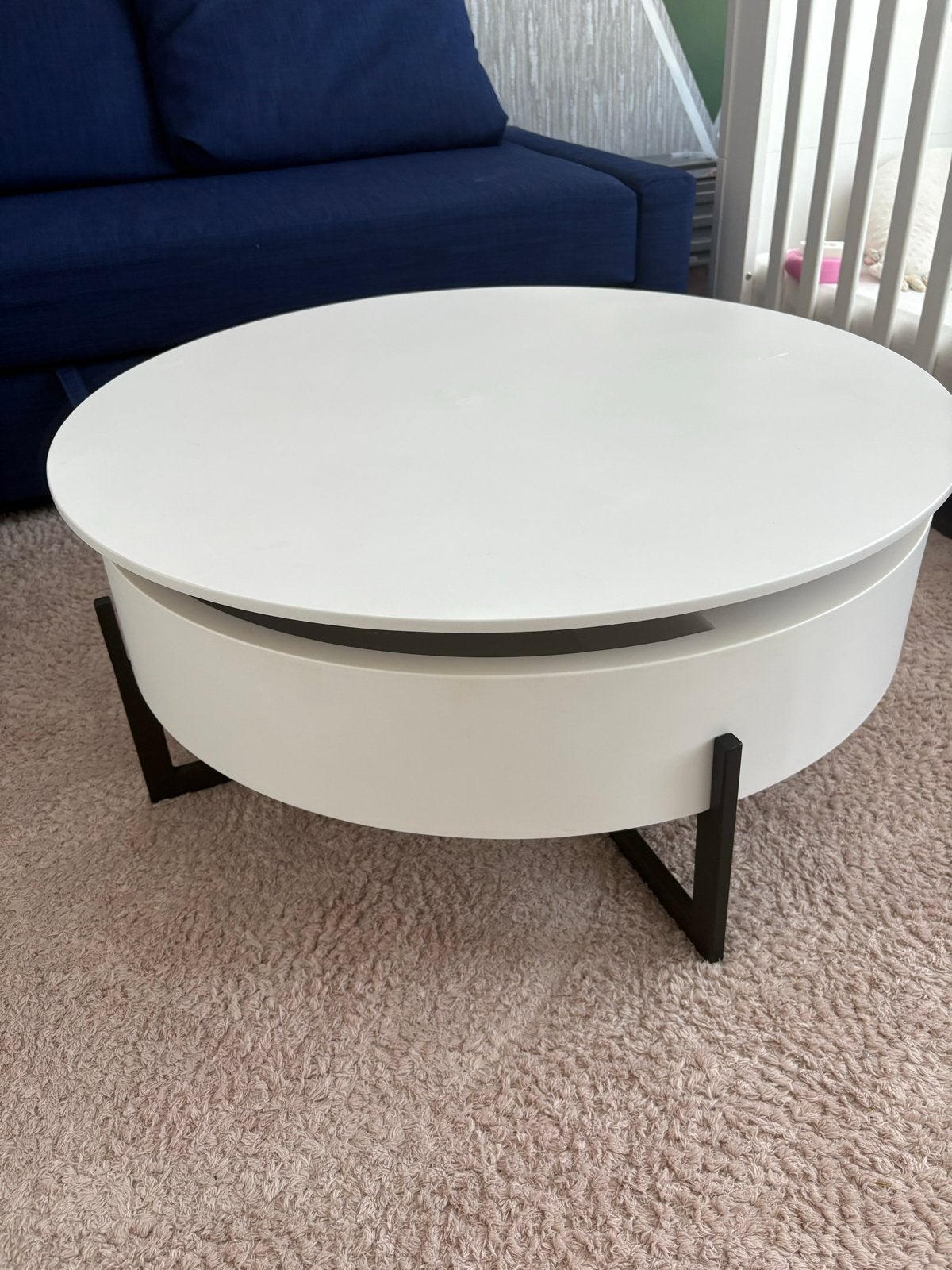 Fredriks Meldal salontafel met opbergruimte, Ophalen, 50 – 75, Rond, 50 tot 100 cm