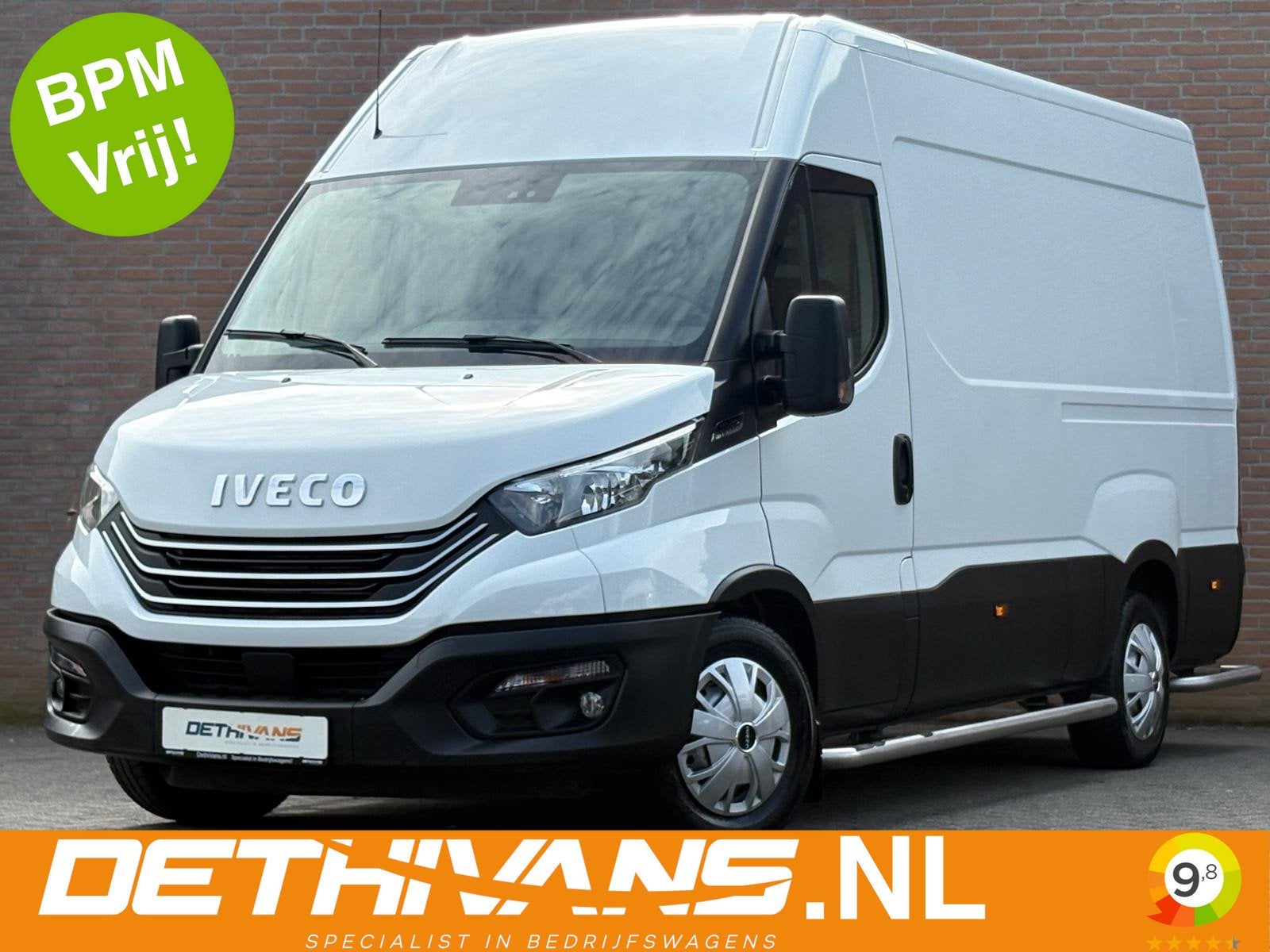 Iveco Daily 35S14 140PK Hi-Matic L2H2 / 3500KG Trekhaak / Eu, Auto's, Bestelauto's, Automaat, Startonderbreker, Gebruikt, Wit