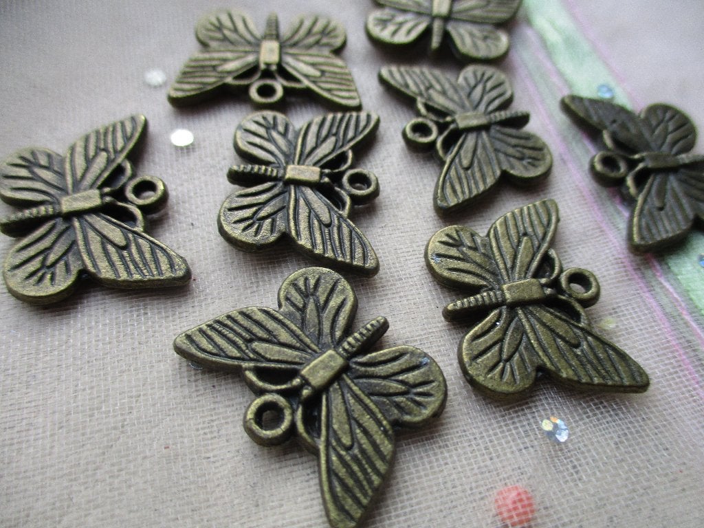 2062/ bronzen vlinder hangers, Ophalen of Verzenden, Nieuw, Hanger